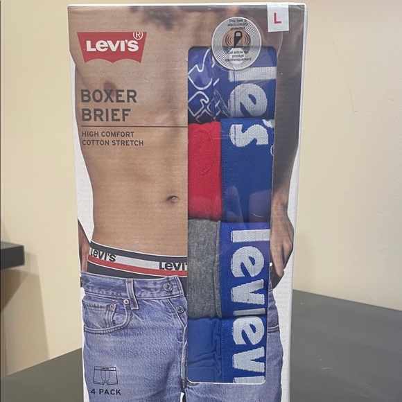Levi's Other - Levi's Men's Boxer Briefs 4-Pack - Blue, Red, Gray